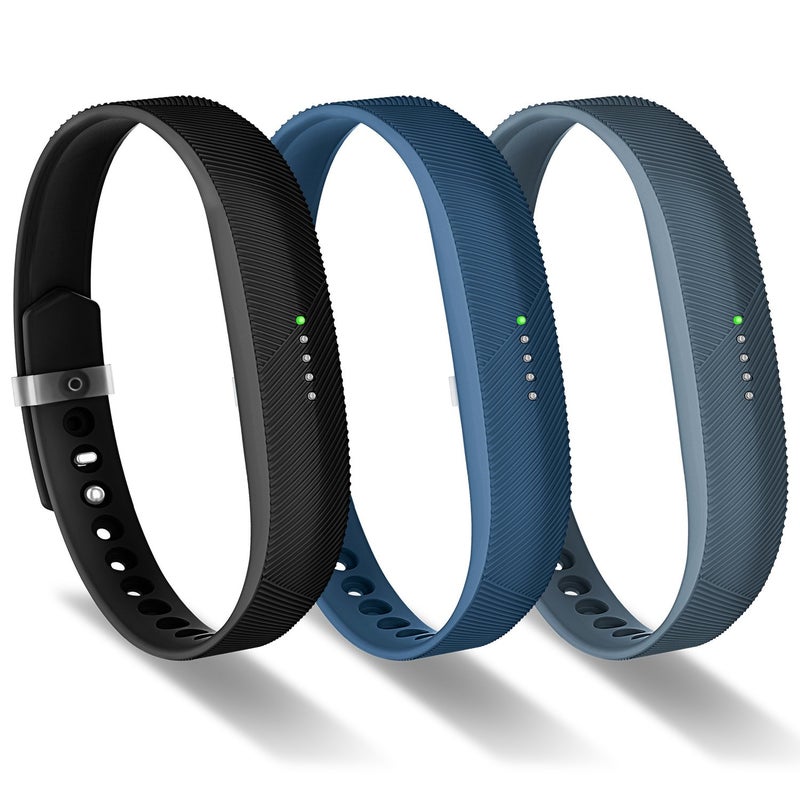 Greeninsync Compatible with Fitbit Bands for Flex 2, Adjustable Soft Silicone Sports with Fastener Clasp Fitness Replacement Wristband Strap for Fitbit Flex 2 Smart Watch Large(3Pack) - Image 1
